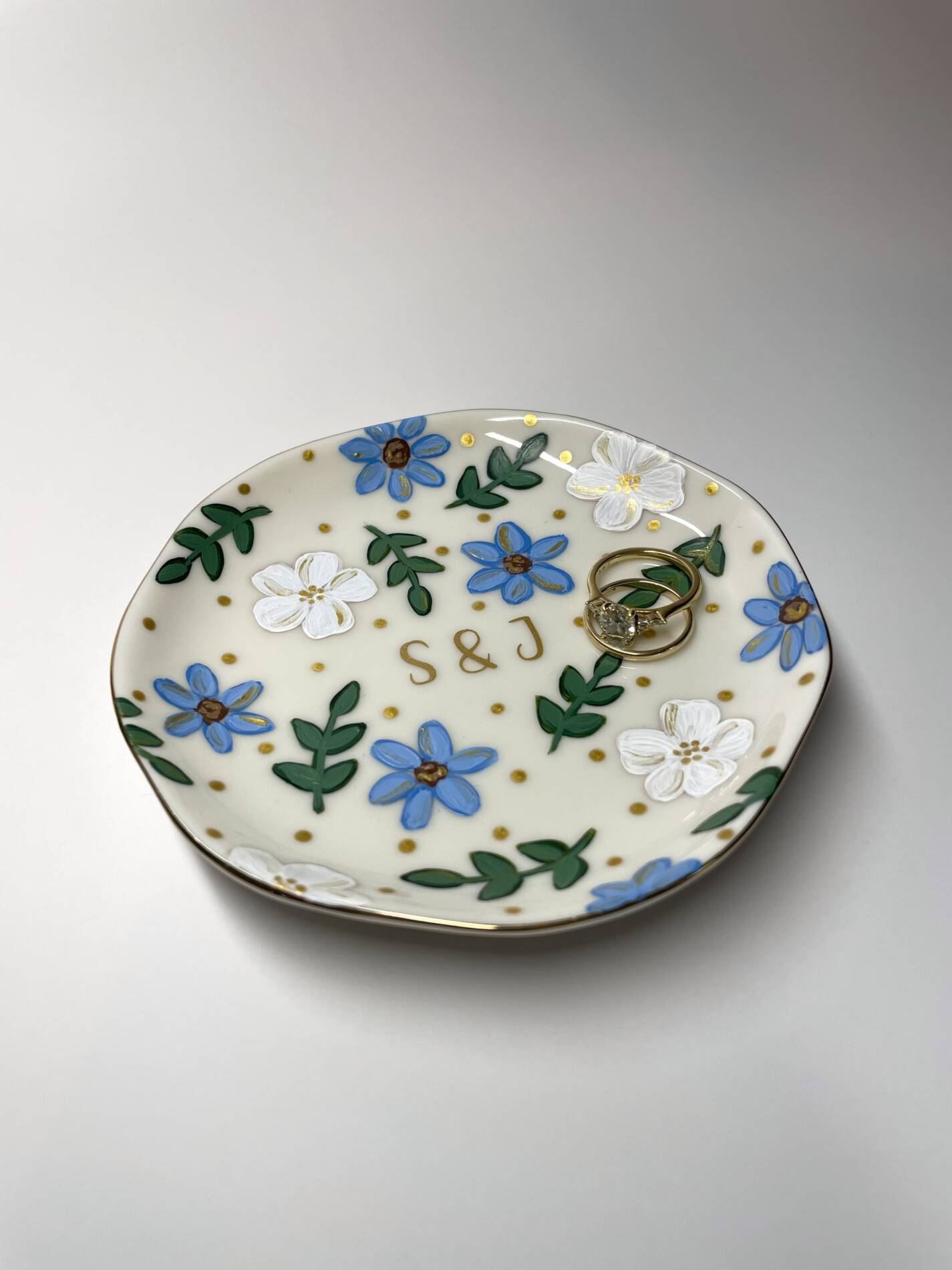 Custom Hand-Painted Floral Jewelry Dishes - Image 5
