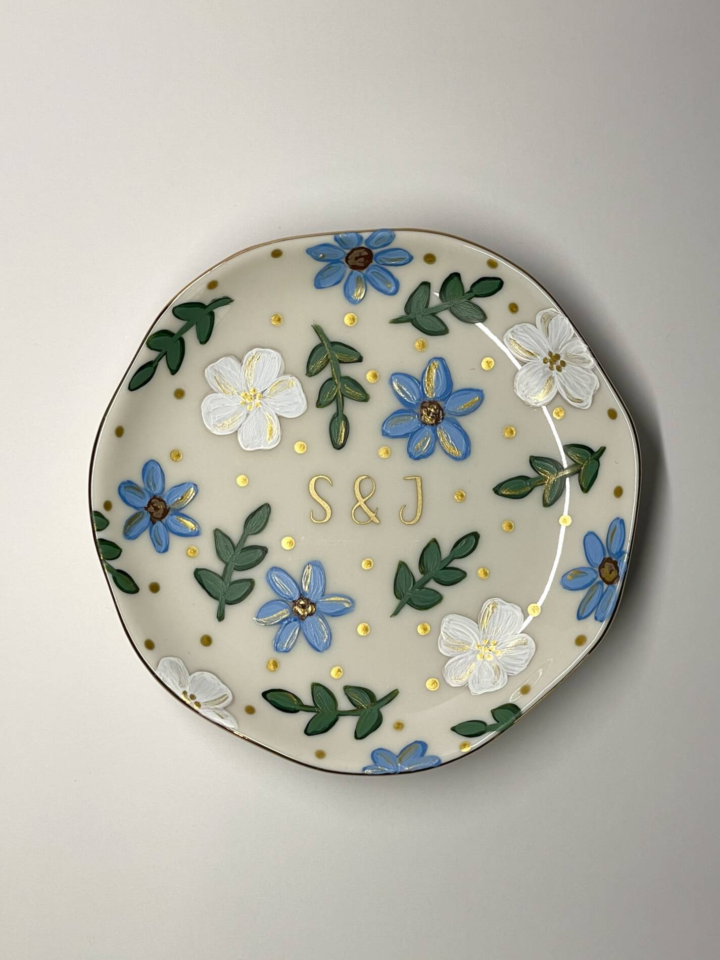 Custom Hand-Painted Floral Jewelry Dishes - Image 4